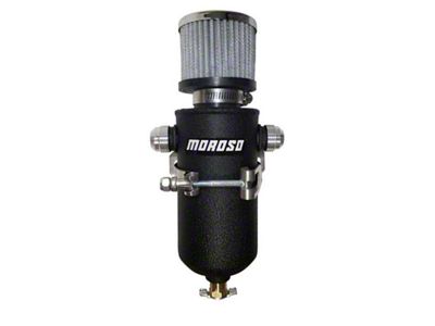 Moroso 10AN Male Fittings Catch Can Breather Tank - Black - 85752
