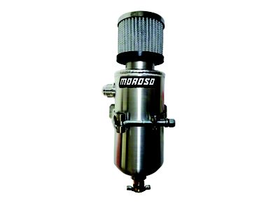 Moroso Breather Tank/Catch Can -10An Male Fitting - Aluminum - 85459