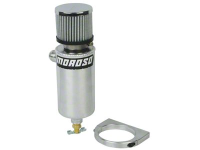 Moroso Breather Tank/Catch Can -12An Male Fitting - Billet Mounting - 85467