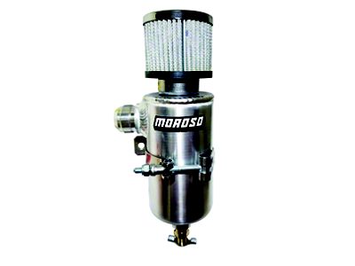 Moroso Breather Tank/Catch Can - 16An Male Fitting - Aluminum - 85475