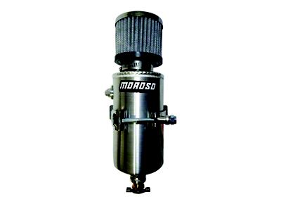 Moroso Breather Tank/Catch Can -6An Male Fitting - Aluminum - 85456
