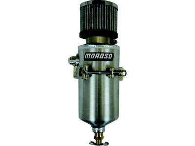 Moroso Breather Tank/Catch Can -8An Male Fitting - Aluminum - 85458