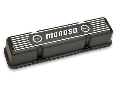 Moroso Chevrolet Small Block Valve Cover - 3.5in - Black - 68411