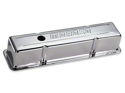 Moroso Chevrolet Small Block Valve Cover - w/Baffle - Stamped - 68103