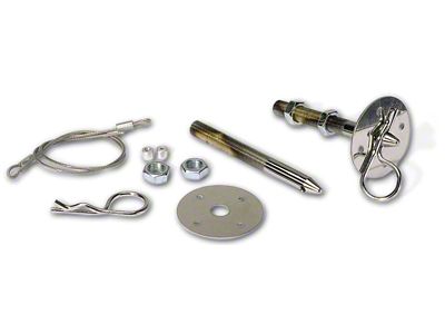 Moroso Chrome Hood Pin Set - 7/16in Diameter - 5in - 39021