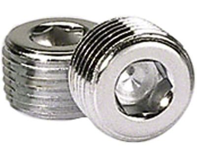 Moroso Chrome Plated Pipe Plugs - 1/2in NPT Thread - 39153
