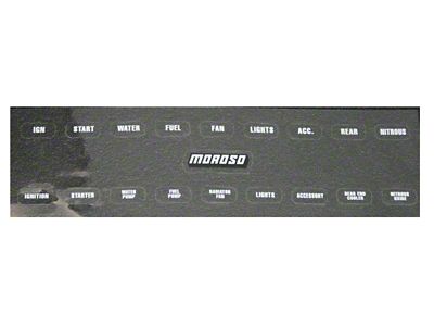 Moroso Electrical Switch Panel Label Use w/Part No 74130/74131/74132/74133/74134/74135/74136/74180 - 97542