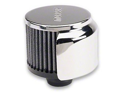 Moroso Filtered Valve Cover Breather - Push-In - Half Hood - 68813