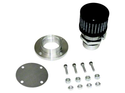 Moroso Non-Weld Valve Cover Breather Kit - Black Finish - 68855