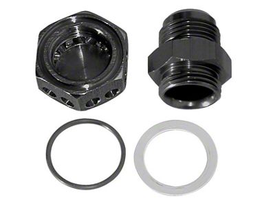 Moroso Positive Seal Fitting -12An - Black Anodized Aluminum - 22635