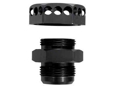 Moroso Positive Seal Fitting -16An - Black Anodized Aluminum - 22634