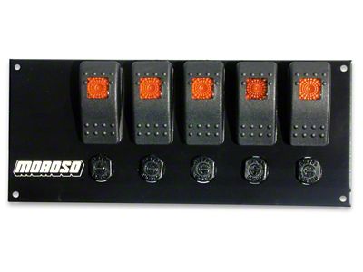 Moroso Rocker Switch Panel - Flat Surface Mount - LED - 74181