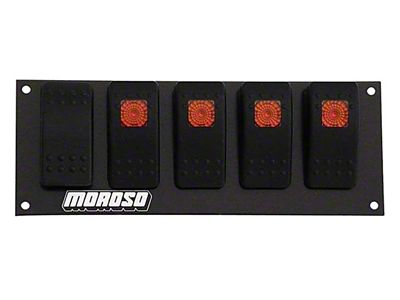 Moroso Rocker Switch Panel - Flat Surface Mount - LED - 74186