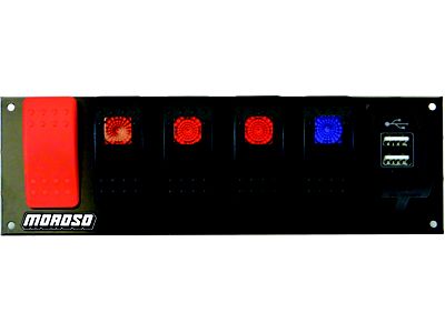 Moroso Rocker Switch Panel - Flat Surface Mount - LED - 74195