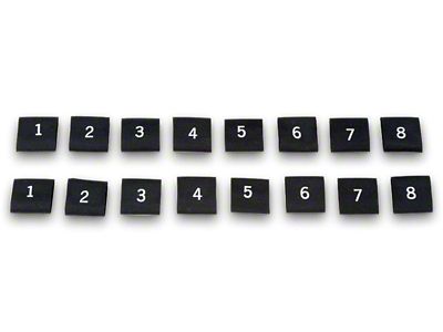 Moroso Spark Plug Shrink Sleeves - Numbered From 1-8 - 72020