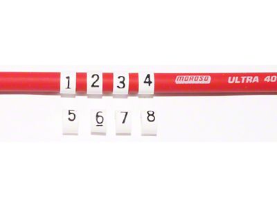 Moroso Spark Plug Wire Markers - Clip On - 8mm - 72023
