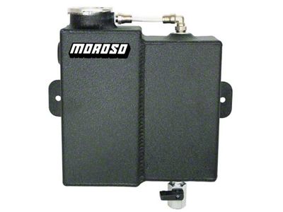 Moroso Universal Dual Coolant Expansion/Recovery Catch Tank - Black Powder - 63775