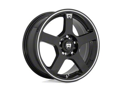 Motegi FS5 Gloss Black Machined Flange Wheel; 17x7; 40mm Offset
