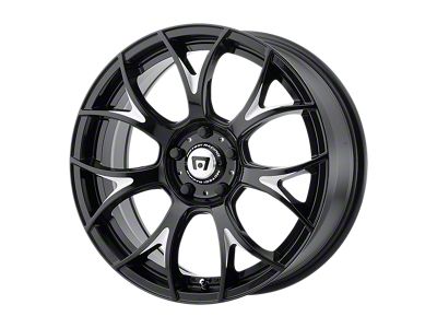 Motegi MR126 Gloss Black with Milled Accents Wheel; 18x9.5; 40mm Offset; 5x114.3mm Bolt Pattern; 72.56mm Hub Bore