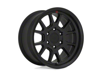 Motegi MT6 Satin Black Wheel; 17x8.5; 18mm Offset; 6x139.7mm Bolt Pattern; 106.10mm Hub Bore