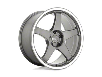 Motegi CS5 Gunmetal with Machined Lip Wheel; 18x9.5; 40mm Offset; 5x100mm Bolt Pattern; 56.15mm Hub Bore (02-14 Impreza WRX, WRX Limited, WRX Premium)