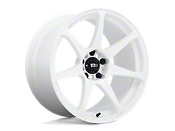 Motegi Battle White Wheel; 17x8; 43mm Offset; 5x108mm Bolt Pattern; 72.56mm Hub Bore