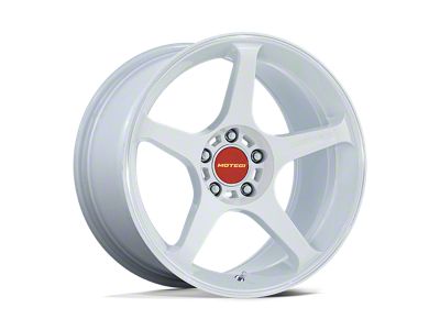 Motegi Battle V Matsuri White Pearl with Machined Lip Stripe Wheel; 18x9.5; 15mm Offset