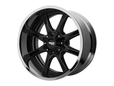 Moto Metal MO201 Gloss Black Milled Center with Chrome Lip Wheel; 20x10; -18mm Offset