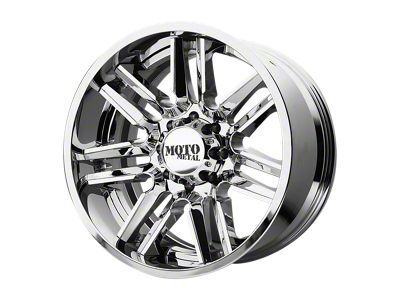 Moto Metal MO202 Chrome Center with Gloss Black Milled Lip Wheel; 22x10; -18mm Offset