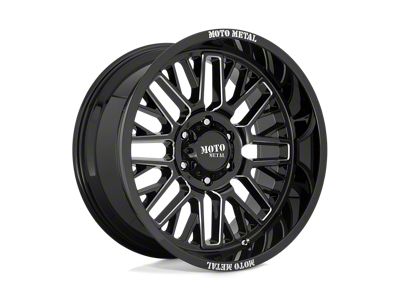 Moto Metal Warlock Gloss Black Milled Wheel; 20x9; 0mm Offset