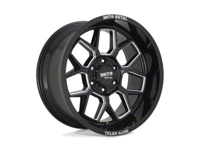 Moto Metal MO803 Banshee Gloss Black Milled Wheel; 20x10; -18mm Offset