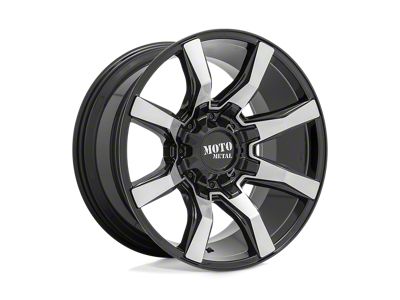 Moto Metal Spider Gloss Black Machined Wheel; 20x10; 12mm Offset
