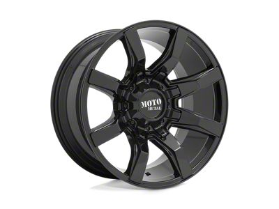 Moto Metal MO804 Spider Gloss Black Wheel; 20x9; 0mm Offset; 8x180mm Bolt Pattern; 124.20mm Hub Bore