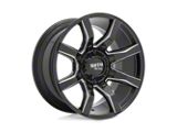 Moto Metal Spider Gloss Black Milled Wheel; 22x12; -44mm Offset; 8x170mm Bolt Pattern; 125.10mm Hub Bore