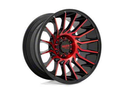 Moto Metal MO807 Gloss Black with Red Machined Wheel; 22x12; -44mm Offset