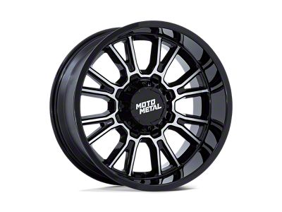 Moto Metal Legacy Gloss Black Machined Wheel; 17x9; 1mm Offset