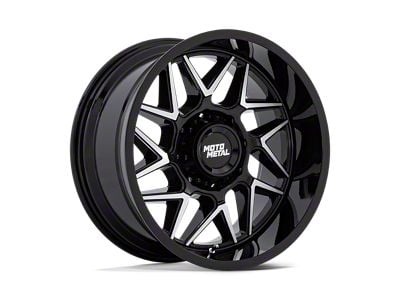 Moto Metal Turbine Gloss Black with Machined Face Wheel; 20x10; -18mm Offset