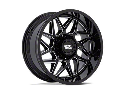 Moto Metal Turbine Gloss Black Milled Wheel; 20x9; 20mm Offset