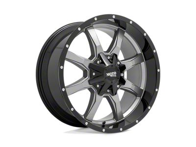 Moto Metal MO970 Gloss Gray Center with Gloss Black Lip Wheel; 20x10; 12mm Offset