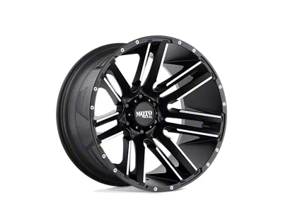 Moto Metal Razor Satin Black Machined Wheel; 18x9; 18mm Offset