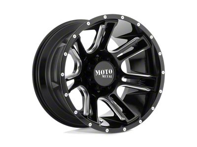 Moto Metal AMP Gloss Black Milled Wheel; 17x9; -12mm Offset