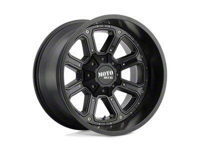 Moto Metal Shift Matte Black with Gloss Black Inserts Wheel; 17x9; 18mm Offset; 8x170mm Bolt Pattern; 125.10mm Hub Bore