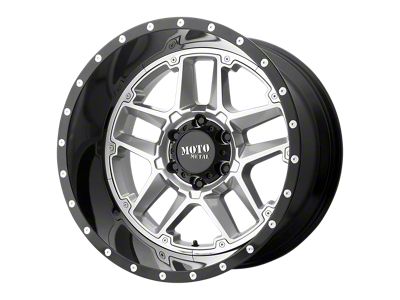 Moto Metal MO987 Sentry Gloss Silver Center with Gloss Black Lip Wheel; 20x12; -44mm Offset