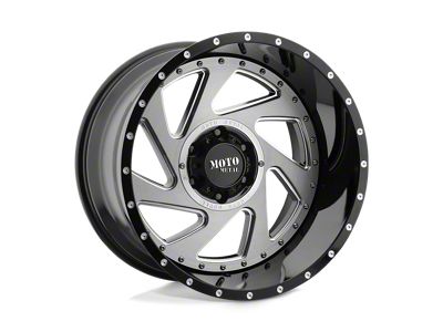 Moto Metal Change Up Gloss Black Milled with Brushed Inserts Wheel; 20x12; -44mm Offset; 6x135mm Bolt Pattern; 87.10mm Hub Bore