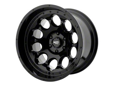 Moto Metal Rotary Gloss Black Wheel; 20x12; -44mm Offset; 8x170mm Bolt Pattern; 125.10mm Hub Bore