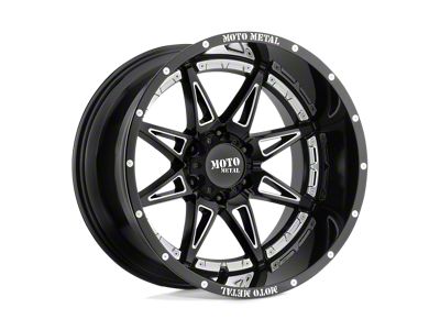 Moto Metal Hydra Gloss Black Milled Wheel; 18x8.5; 18mm Offset
