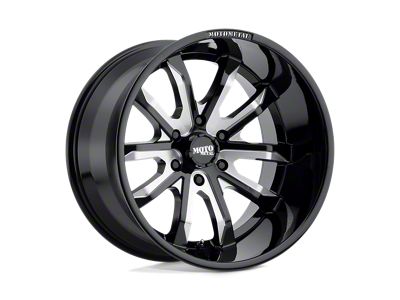 Moto Metal Dagger Gloss Black Milled 4-Wheel Kit; 20x12; -44mm Offset