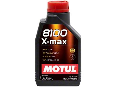 Motul 1L Synthetic Engine Oil 8100 0W40 X-MAX - Porsche - 104531