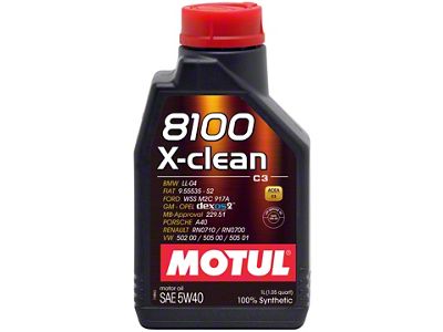 Motul 1L Synthetic Engine Oil 8100 5W40 X-CLEAN C3 -505 - 102786