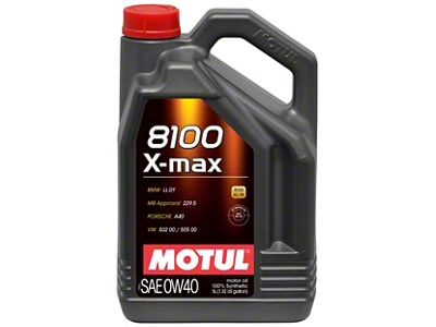 Motul 5L Synthetic Engine Oil 8100 0W40 X-MAX - Porsche - 104533